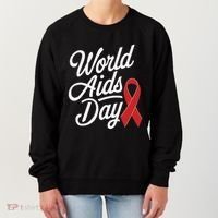 In December World Aids Day Red Ribbon Hivaids Awareness Women's Sweatshirt thumb 0