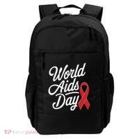In December World Aids Day Red Ribbon Hivaids Awareness Backpack thumb 0