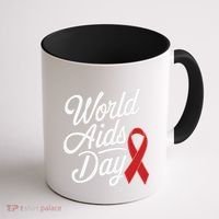 In December World Aids Day Red Ribbon Hivaids Awareness Coffee Mug thumb 1
