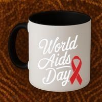 In December World Aids Day Red Ribbon Hivaids Awareness Coffee Mug thumb 2