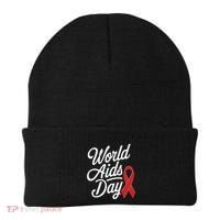 In December World Aids Day Red Ribbon Hivaids Awareness Beanie thumb 0