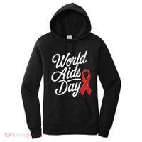 In December World Aids Day Red Ribbon Hivaids Awareness Women's Hoodie thumb 0