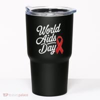 In December World Aids Day Red Ribbon Hivaids Awareness Tumbler thumb 0
