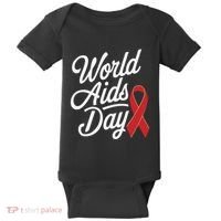 In December World Aids Day Red Ribbon Hivaids Awareness Baby Bodysuit thumb 0