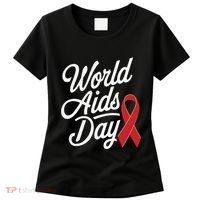 In December World Aids Day Red Ribbon Hivaids Awareness Women's T-Shirt thumb 0