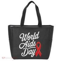 In December World Aids Day Red Ribbon Hivaids Awareness Tote Bag thumb 0