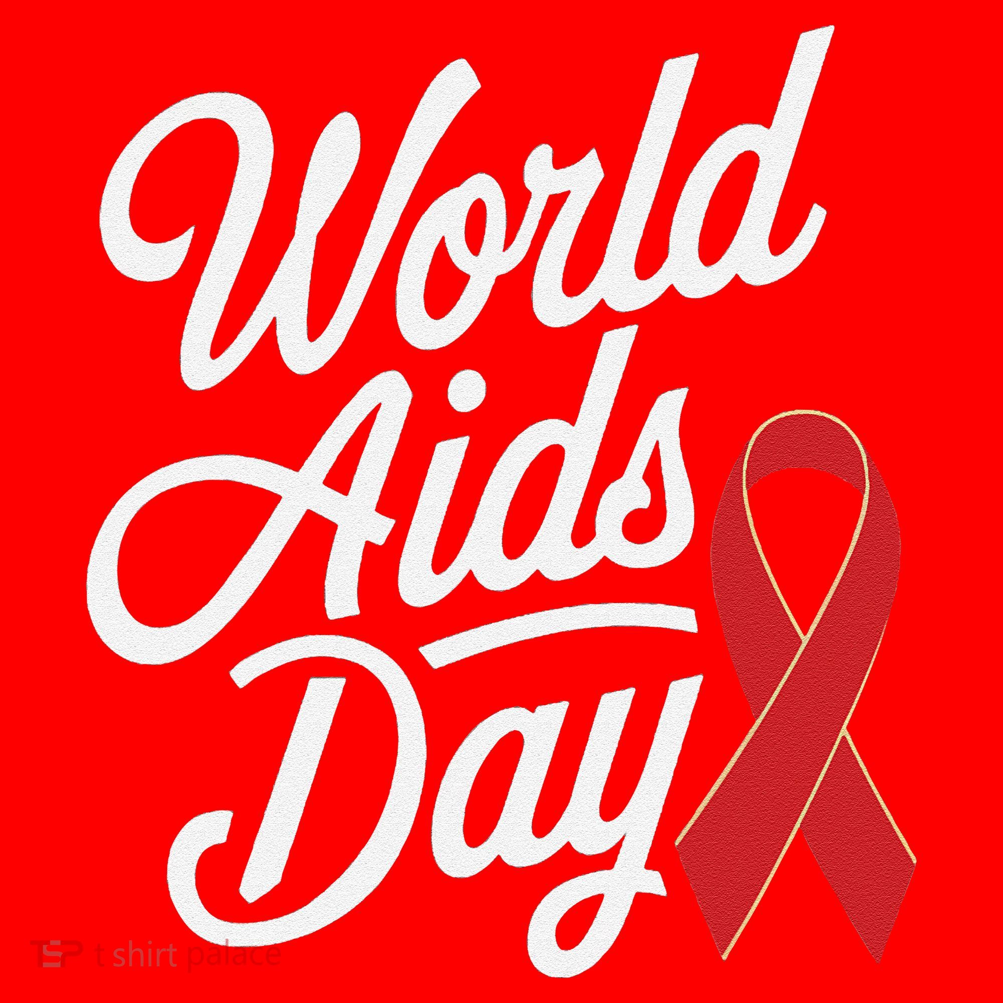 In December World Aids Day Red Ribbon Hivaids Awareness Santa Hat
