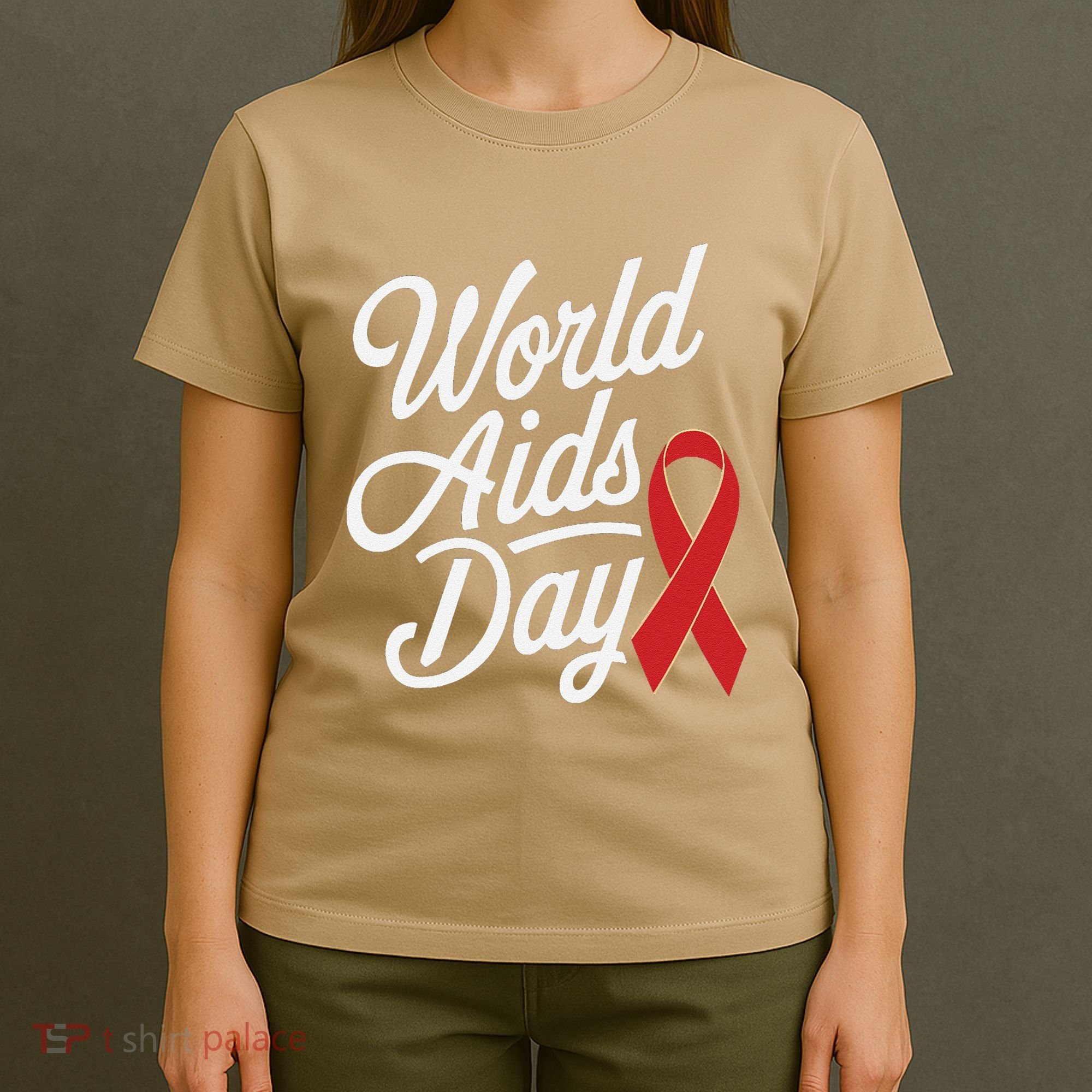 In December World Aids Day Red Ribbon Hivaids Awareness T-Shirt