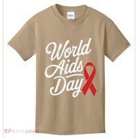 In December World Aids Day Red Ribbon Hivaids Awareness Kids T-Shirt thumb 0
