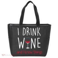 I Drink Wine And I Know Things Tote Bag thumb 0
