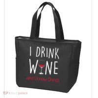 I Drink Wine And I Know Things Tote Bag thumb 3