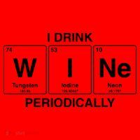 I Drink Wine Periodically Funny Periodic Table Wine Drinker Santa Hat thumb 1
