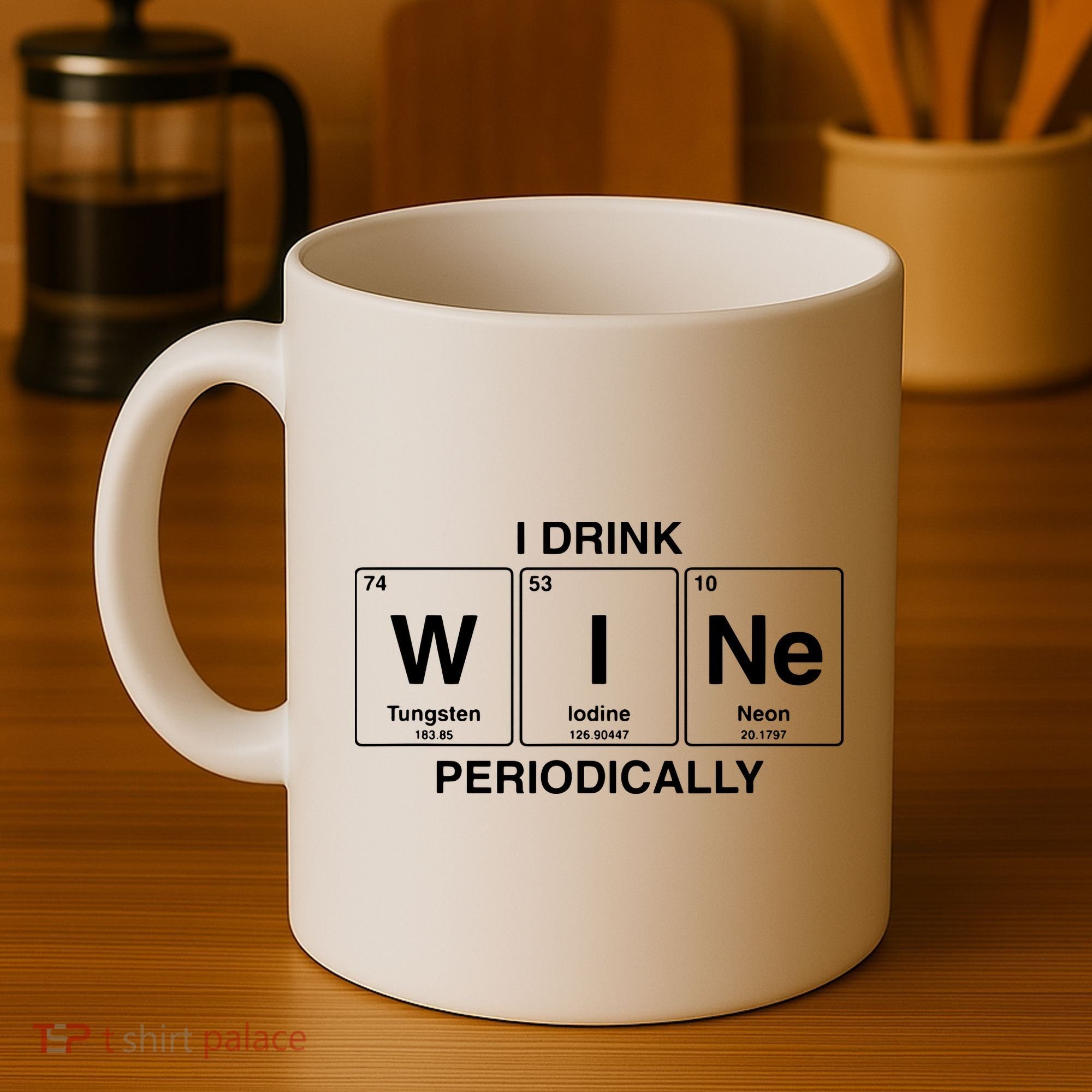 I Drink Wine Periodically Funny Periodic Table Wine Drinker Coffee Mug