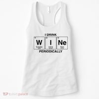 I Drink Wine Periodically Funny Periodic Table Wine Drinker Women's Tank Top thumb 0