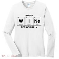 I Drink Wine Periodically Funny Periodic Table Wine Drinker Women's Long Sleeve Shirt thumb 0