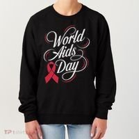 In December World Aids Day Hivaids Awareness Red Ribbon Women's Sweatshirt thumb 0