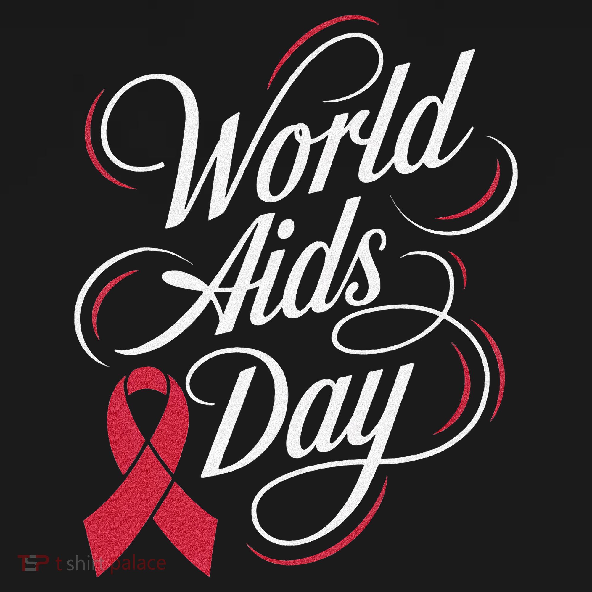 In December World Aids Day Hivaids Awareness Red Ribbon Apron