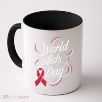 In December World Aids Day Hivaids Awareness Red Ribbon Coffee Mug thumb 0