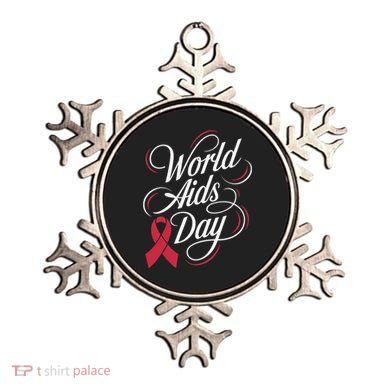 In December World Aids Day Hivaids Awareness Red Ribbon Ornament