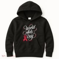 In December World Aids Day Hivaids Awareness Red Ribbon Kids Hoodie thumb 0