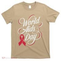 In December World Aids Day Hivaids Awareness Red Ribbon T-Shirt thumb 0