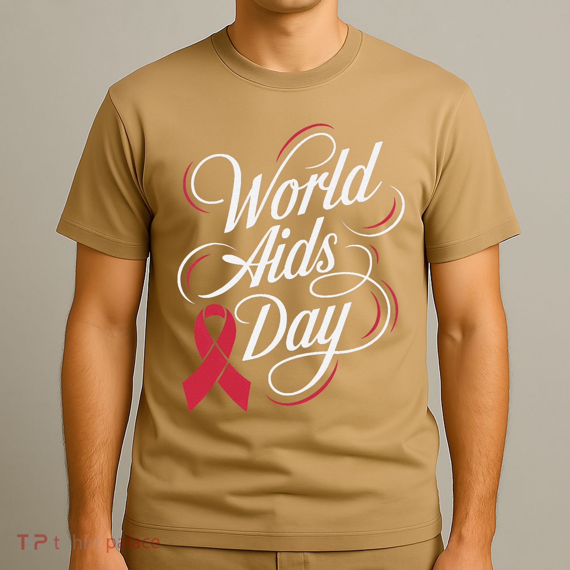 In December World Aids Day Hivaids Awareness Red Ribbon T-Shirt