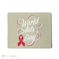 In December World Aids Day Hivaids Awareness Red Ribbon Mousepad thumb 0