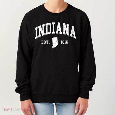 Indiana Est. 1816 Distressed Worn Design Classic Women's Sweatshirt