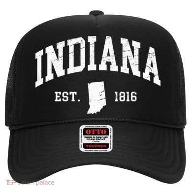 Indiana Est. 1816 Distressed Worn Design Classic Hat