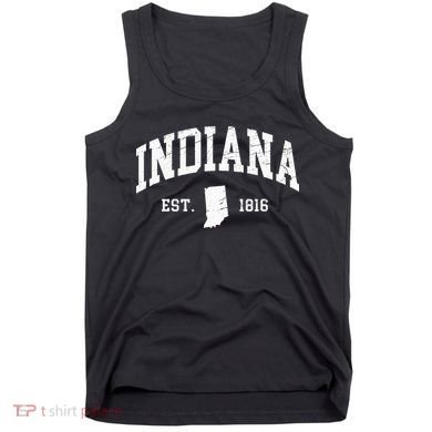 Indiana Est. 1816 Distressed Worn Design Classic Tank Top