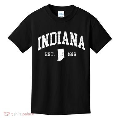 Indiana Est. 1816 Distressed Worn Design Classic Kids T-Shirt