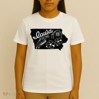 Iowa Est 1846 Iowa Map Iowa Lover Heaven Country T-Shirt thumb 4