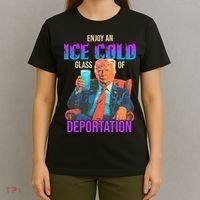 ICE Enjoy An Ice Cold Glass Of Deportation T-Shirt thumb 4