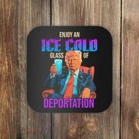 ICE Enjoy An Ice Cold Glass Of Deportation Coaster thumb 0