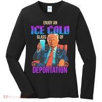 ICE Enjoy An Ice Cold Glass Of Deportation Women's Long Sleeve Shirt thumb 0