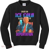 ICE Enjoy An Ice Cold Glass Of Deportation Kids Sweatshirt thumb 0