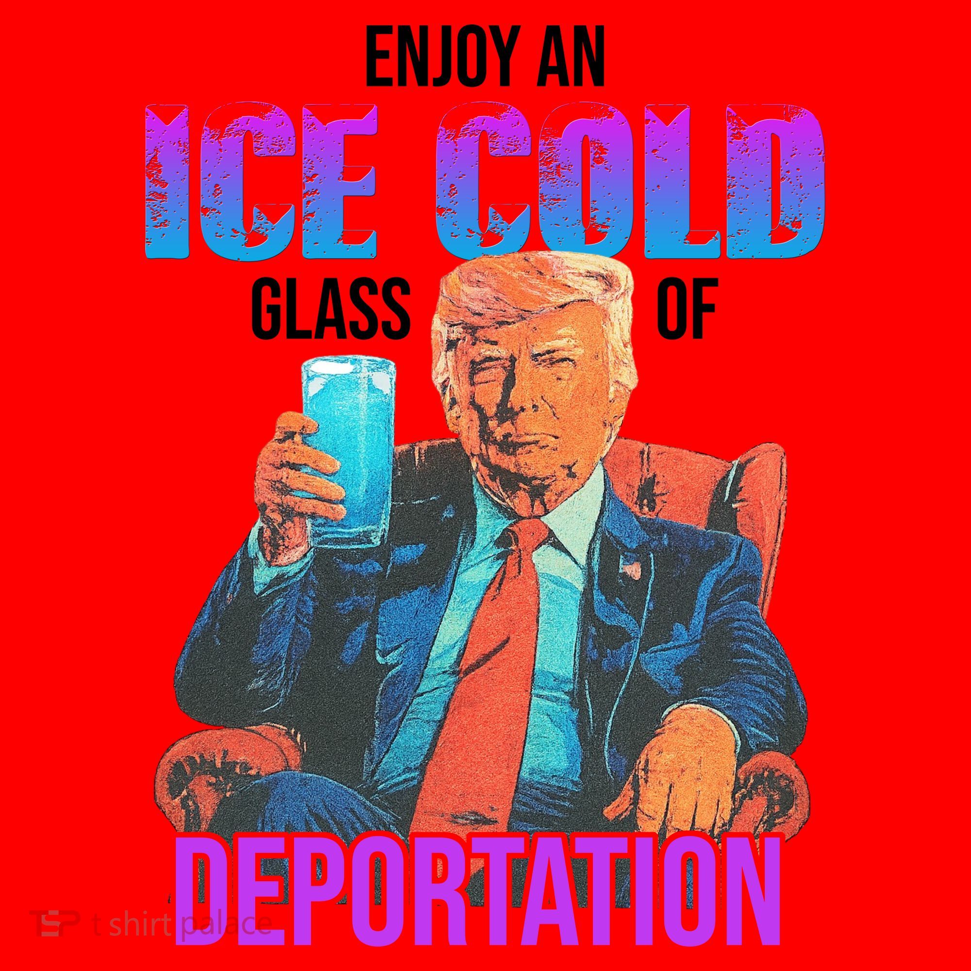 ICE Enjoy An Ice Cold Glass Of Deportation Santa Hat