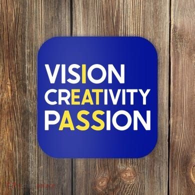 I Eat Ass Vision Creativity Passion Secret Message Gift Cool Gift Coaster