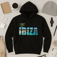 Ibiza Espana Beach Palm Tree Party Destination Hoodie thumb 3