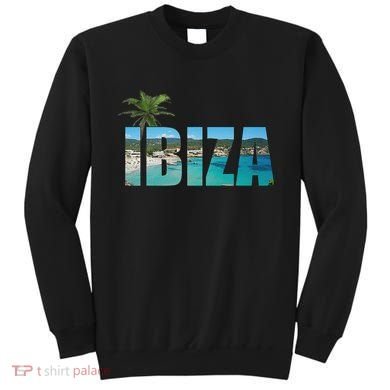 Ibiza Espana Beach Palm Tree Party Destination Sweatshirt