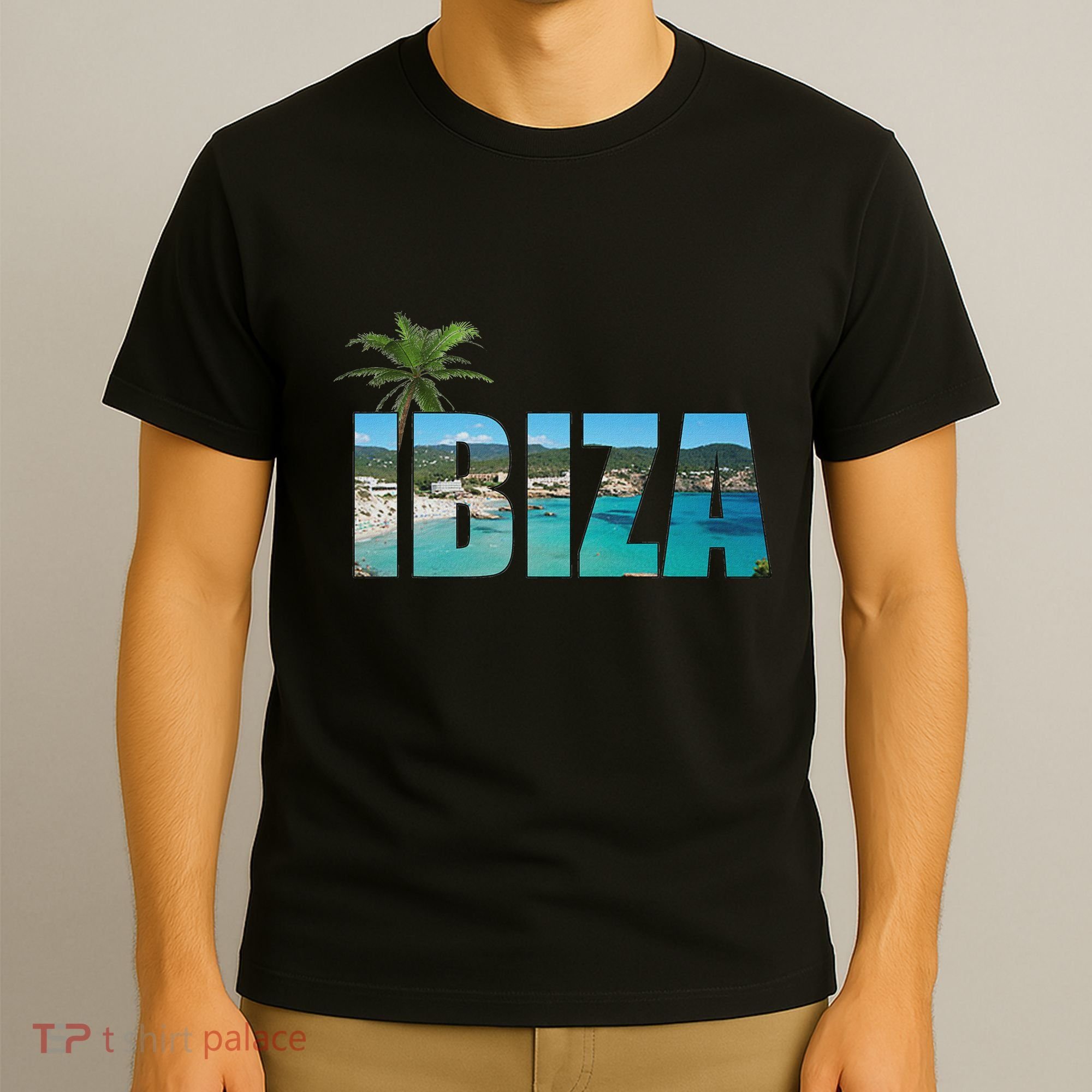 Ibiza Espana Beach Palm Tree Party Destination T-Shirt