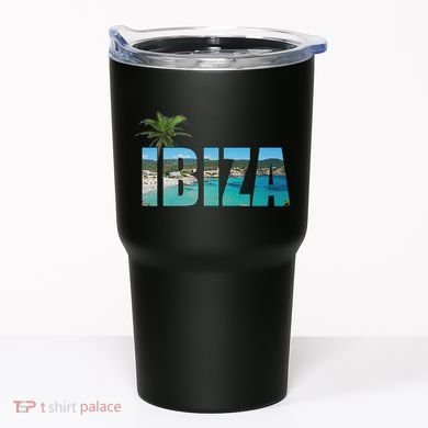 Ibiza Espana Beach Palm Tree Party Destination Tumbler