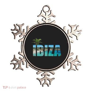 Ibiza Espana Beach Palm Tree Party Destination Ornament