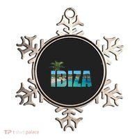 Ibiza Espana Beach Palm Tree Party Destination Ornament thumb 0