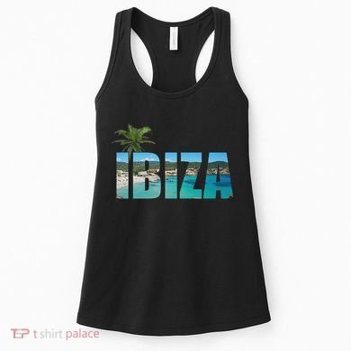Ibiza Espana Beach Palm Tree Party Destination Women's Tank Top