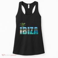 Ibiza Espana Beach Palm Tree Party Destination Women's Tank Top thumb 0