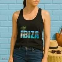 Ibiza Espana Beach Palm Tree Party Destination Women's Tank Top thumb 2