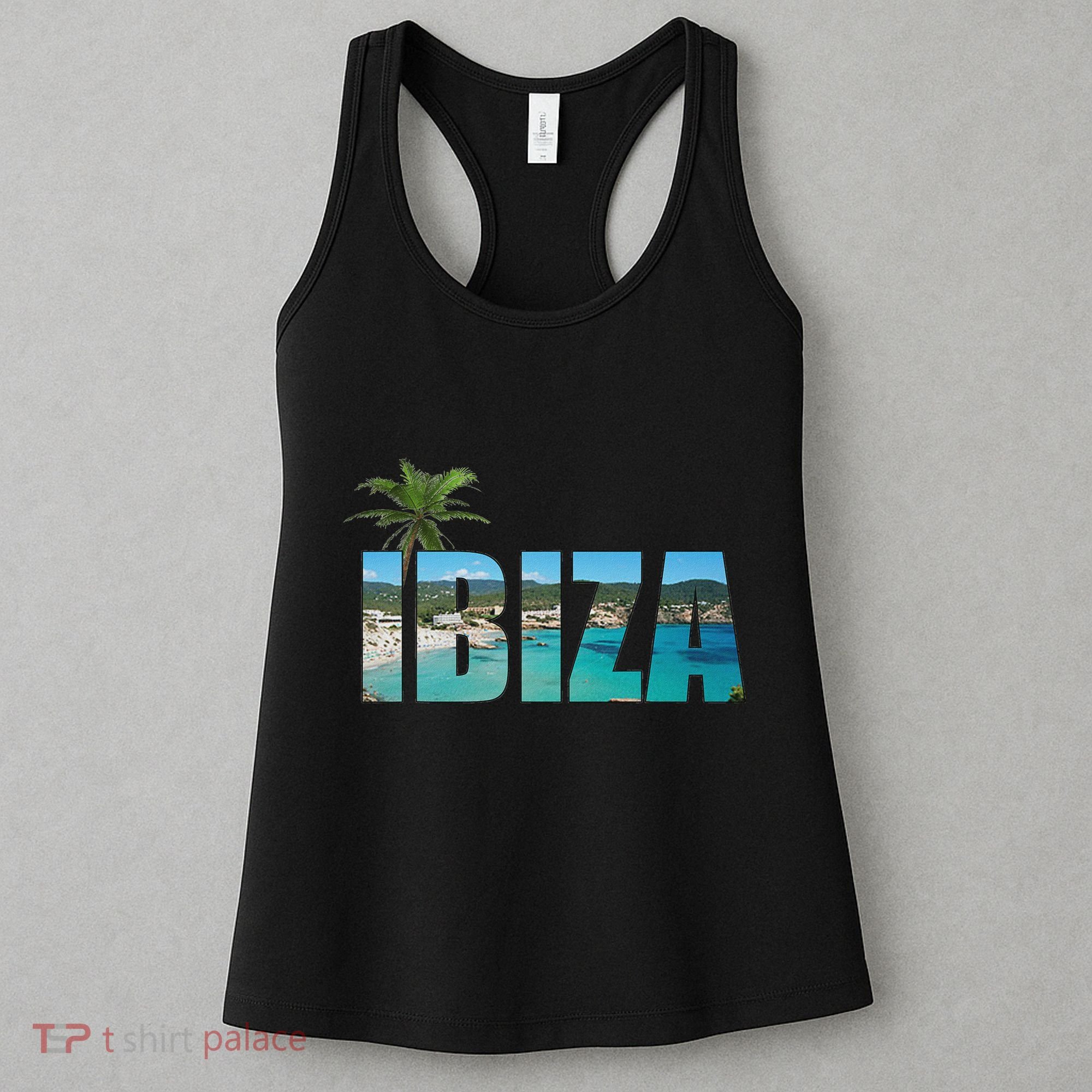 Ibiza Espana Beach Palm Tree Party Destination Women's Tank Top