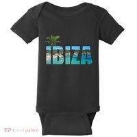 Ibiza Espana Beach Palm Tree Party Destination Baby Bodysuit thumb 0