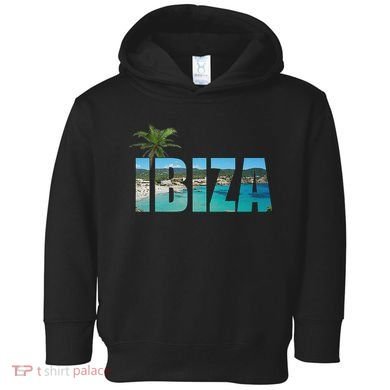 Ibiza Espana Beach Palm Tree Party Destination Toddler Hoodie